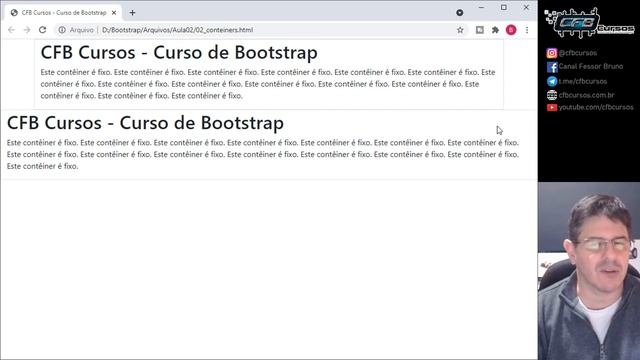 Como usar a classe conteiner em Bootstrap [Conteiner Bootstrap] - Curso de Bootstrap - Aula 02 смотреть онлайн