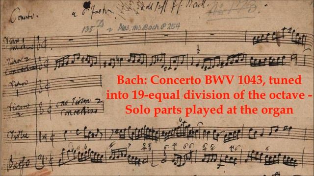 Bach - Concerto BWV 1043 [Microtonal, 19edo]