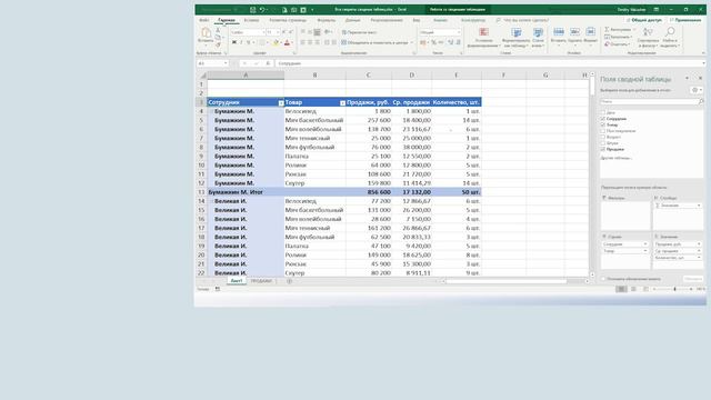 Курс работа со сводными таблицами в Excel | Excel сводные таблицы