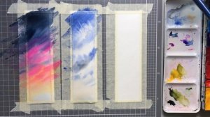 making watercolor bookmarks