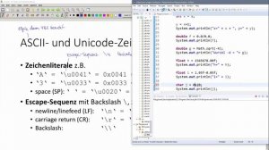 ? JAVA | Typen & Variablen 08 - Datentyp char für ASCII-/Unicode-Zeichen