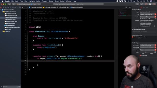 How to Use Child ViewControllers (Container Views) in Swift - Programmatic & Storyboard смотреть онлайн