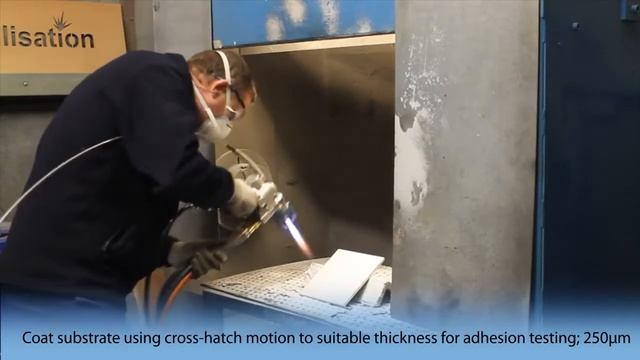 Газопламенное напыление алюминия - тест на адгезию