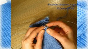 ДВОЙНЫЕ ВАРЕЖКИ СПИЦАМИ. Варежки "Смайлики". Показываю как вяжу варежки в видео.