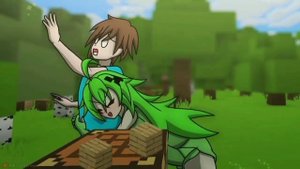 Крипер Девушка подкрадывается к Стиву... (Аниме Minecraft) Серия 1 Озвучка на Русском