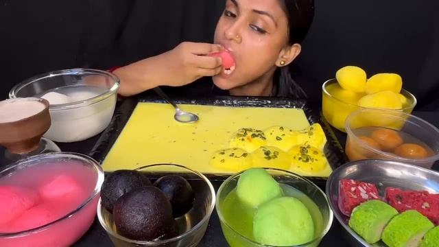 Rasmalai Rasgulla Mango Rasgulla Strawberry Rasgulla Gulab Jamun Orange Rasgulla Sweet Eating смотреть онлайн