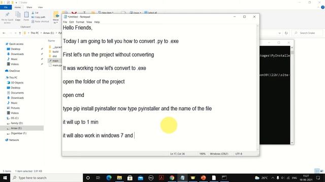 How to Convert .py to .exe | Python File to exe File | By Arnav Nagpurkar