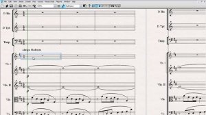 11 Создание строки Осиа в программе Сибелиус