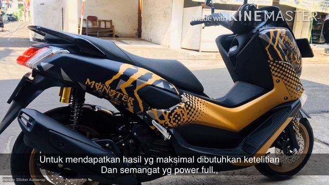 Proses pemasangan decal yamaha Nmax 155 смотреть онлайн