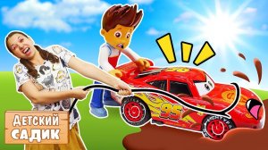 Детский сад Капуки Кануки – Гонки на детской площадке – Видео для детей про игрушки