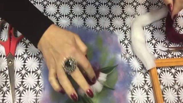 ПИОНЫ -- ЖИВОПИСЬ ШЕРСТЬЮ  / FELTING of  PICTURE /  HOW TO MAKE A PICTURE of  WOOL