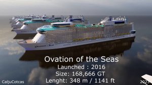 Royal Caribbean Fleet Size Comparison (3D)
