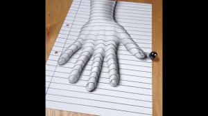 Как нарисовать 3D руку на бумаге?