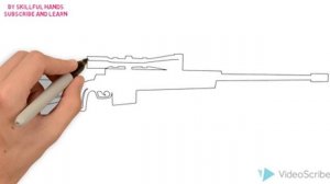 How to Draw a Sniper Rifle / Как нарисовать снайперскую винтовку
