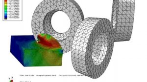 Abaqus CAE explicit shell end milling of 20NiCrMo5 Mises Stress 1 example 2