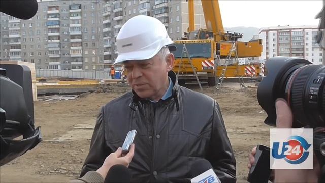 U24.RU Миасс. Модульный детский сад - 1й в России. Установка первого модуля. 15.11.2013г. смотреть онлайн