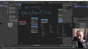 Blender Node Groups ► 01. Перевод значений IOR в параметр Specular для Principled BSDF.