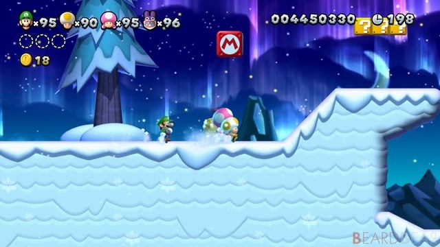 New Super Luigi U Deluxe: 100% Co-Op Walkthrough World 9 - Superstar Road & Nabbit Chases смотреть онлайн