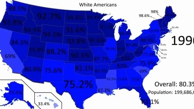 Как в США сокращается численность белого населения