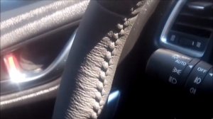 Перетяжка руля Mazda кожей. Шов "японская косичка".