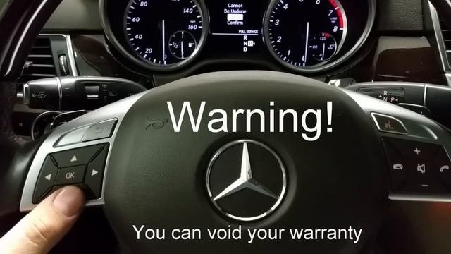 Mercedes ML350 Service Reset