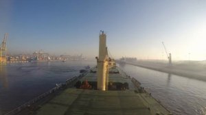 Jebel Ali Port approaching timelaps