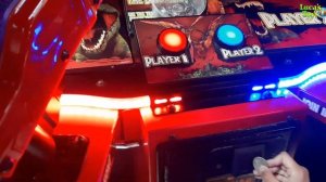 Jurassic Park Arcade Dinosaur Shooting game: level 2 T Rex captured