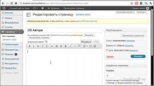Урок 6 Как создавать изменять рубрики и страницы сайта на WordPress