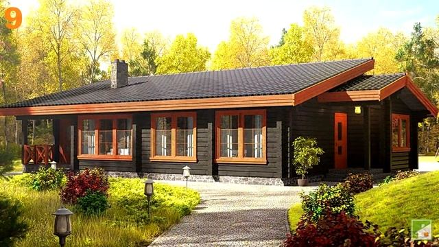Одноэтажные деревянные дома – проекты современных коттеджей