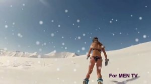 девушки на лыжах