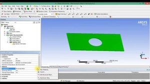 2.1 Прочностной анализ плоской пластины с отверстием в ANSYS Static Structural