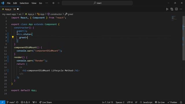 componentDidMount Lifecycle Method in ReactJs Tutorial #18 | Complete React Course смотреть онлайн