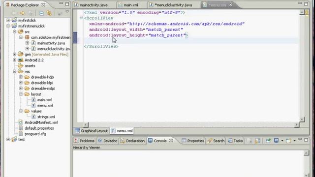 Android and Eclipse IDE - How to create a simple Menu app смотреть онлайн