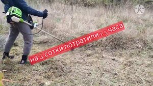 Покос Травы бензотримером