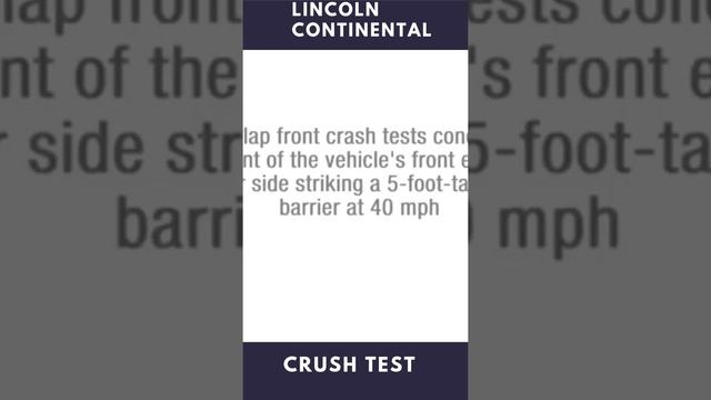 Lincoln Continental CRUSH TEST    #Shorts