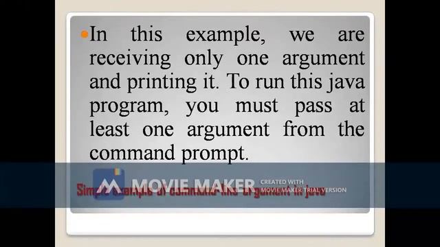 COMMANDLINE ARGUMENTS IN JAVA