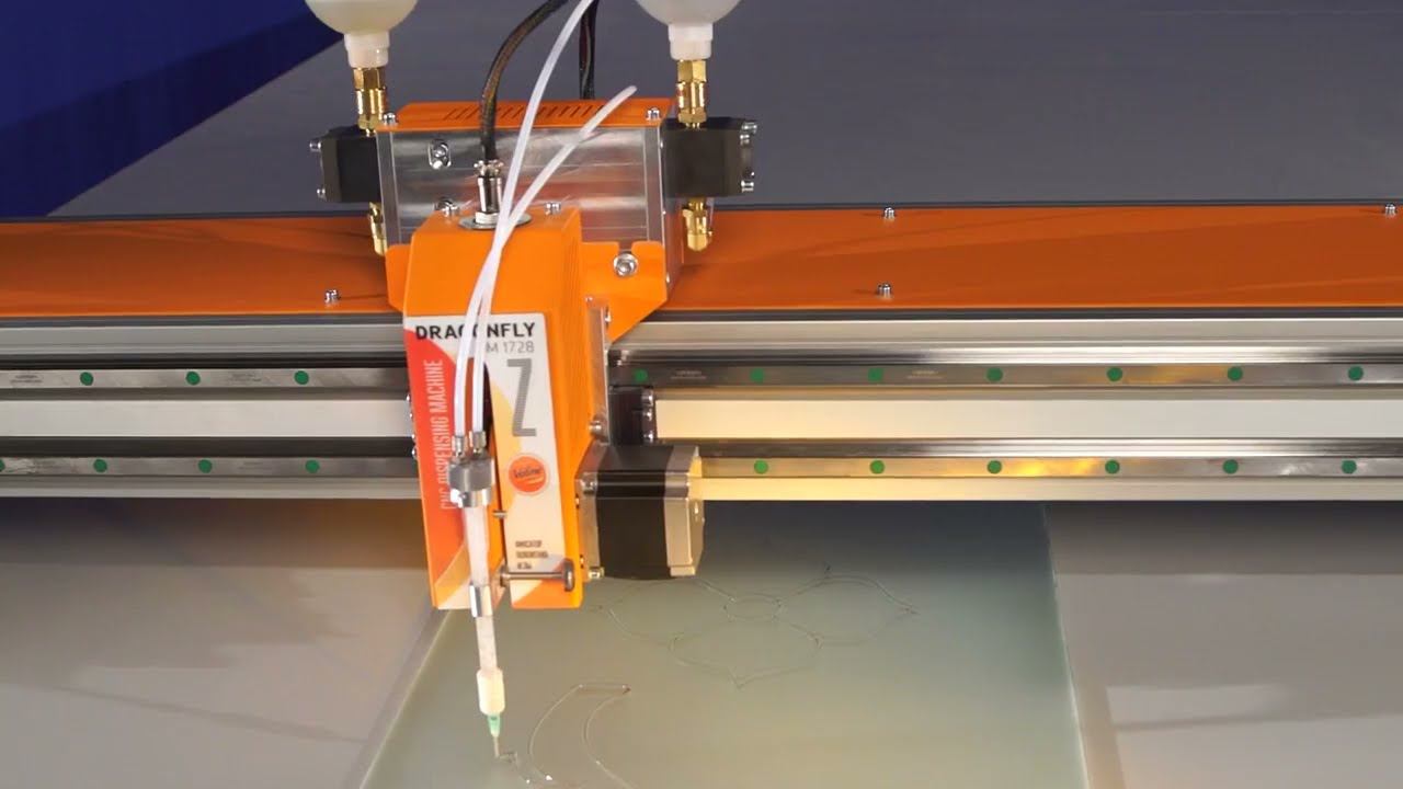 Станок для изготовления заливных витражей серии Dragonfly. Витражное оборудование смотреть онлайн
