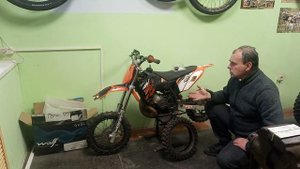 Кроссовый спортивный мотоцикл КТМ для ребенка 5 - 7 лет