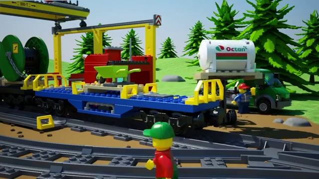 Конструктор LEGO City Trains 60052 Грузовой поезд смотреть онлайн