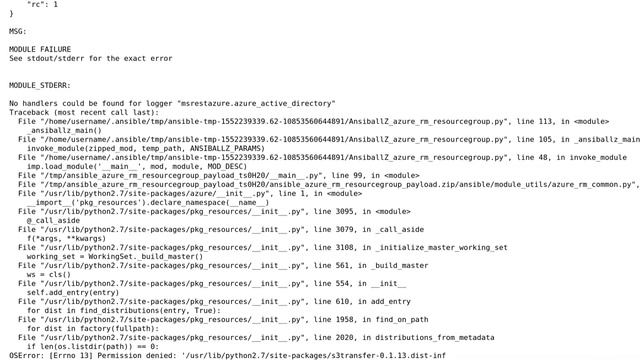 DevOps & SysAdmins: Azure playbook - Permission error