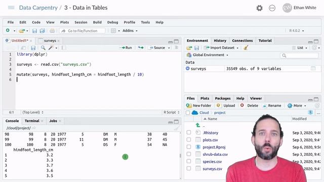 Adding columns to a data frame using the mutate function in dplyr смотреть онлайн