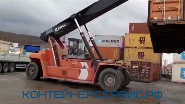 Погрузка морского контейнера 40 фут. смотреть онлайн