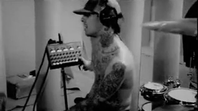 Travis Barker Drumming in the Studio