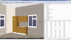 Построение кухни в программе EKitchen Lazurit