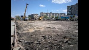 Город Сатпаев . Площадь горняков до реконструкции