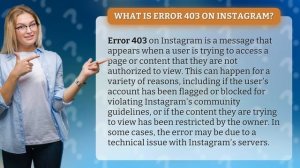 What is error 403 on Instagram?