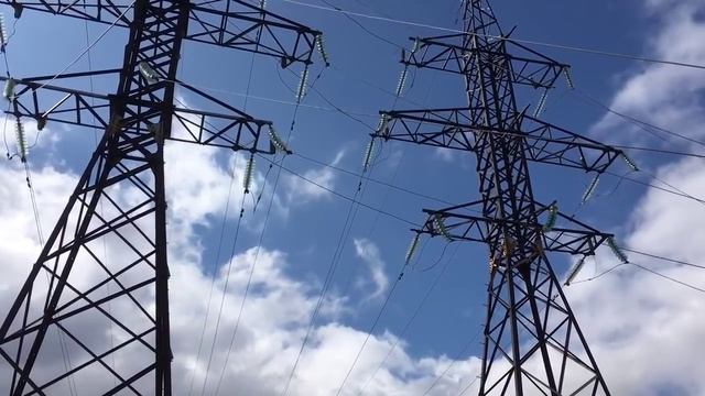 Схлёст проводов на ЛЭП⚡️35кВ⚡️электрическая дуга