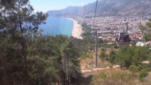 Канатная дорога в Алании Alanya TELEFERIK ФУНИКУЛЕР Cable car Seilbahn ケーブルカー  电缆车 케이블 ziminvideo