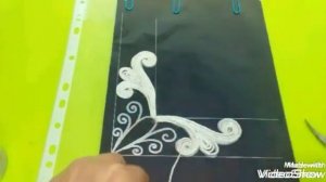 Как нарисовать и выложить симметричный рисунок, джутовой филигранью.