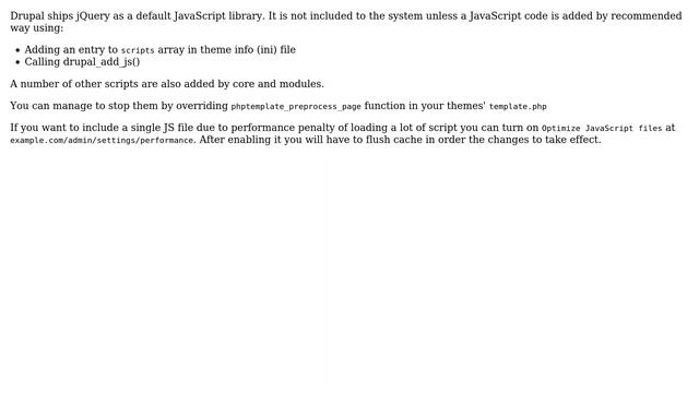 Drupal: Remove every Javascript except own theme scripts (5 Solutions!!)